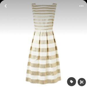 LK Bennett Carma Metallic stripe dress. Size US 8.